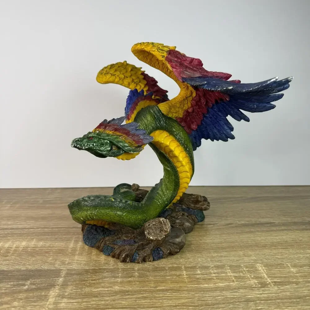 Vintage Dragon Figure Colorful Mythical Creature